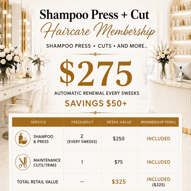 Shampoo Press + Cut Membership at Beauty By Mel Gray in Atlanta, GA